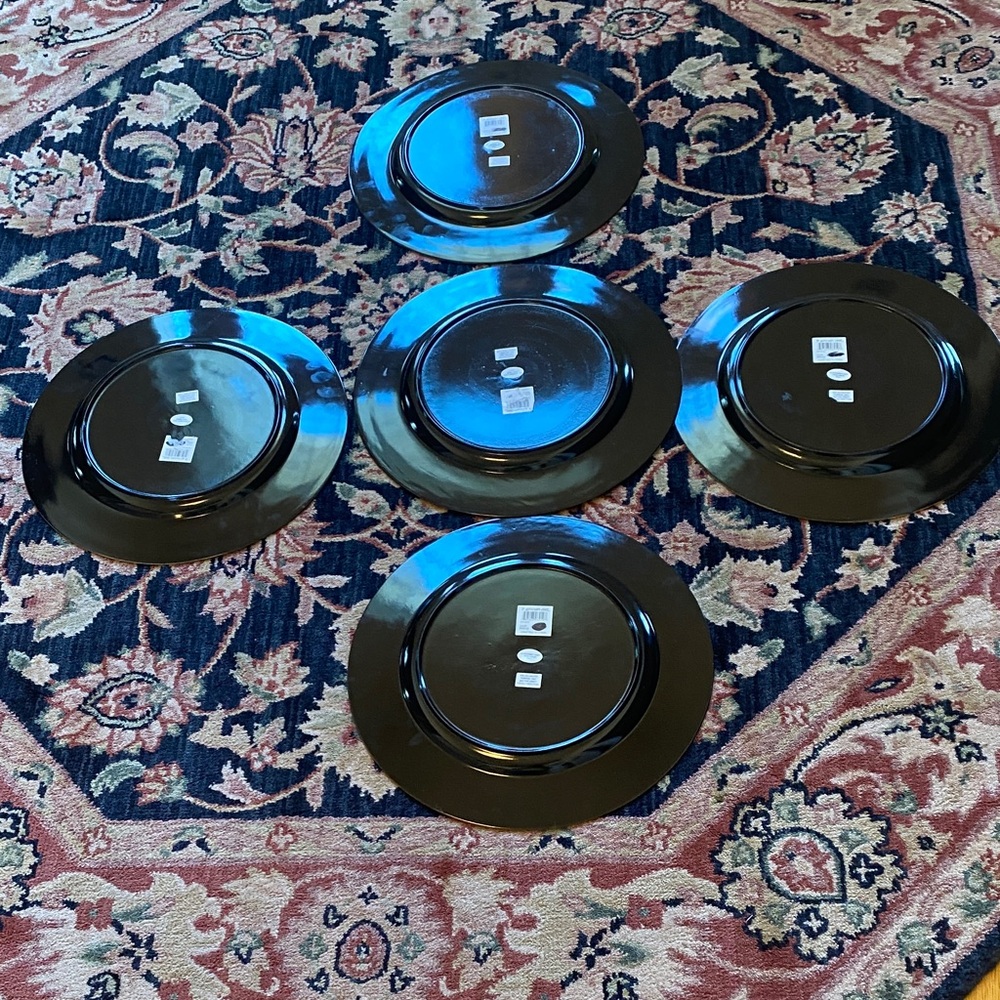 Set of 5 Gold Decorative Charger Plates for Table Settings - Picture 6 of 10